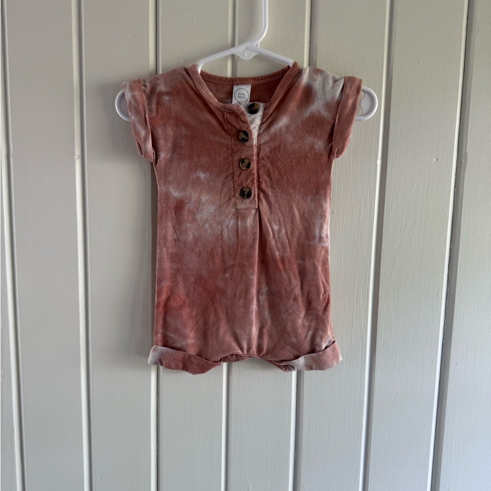 Lou Lou & Company Pink and White Bodysuit